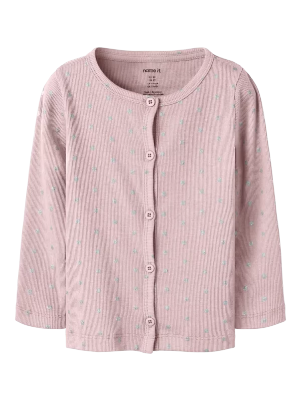 NAME IT NmfLona slim neuletakki ribbineule Silver Dots Violet Ice