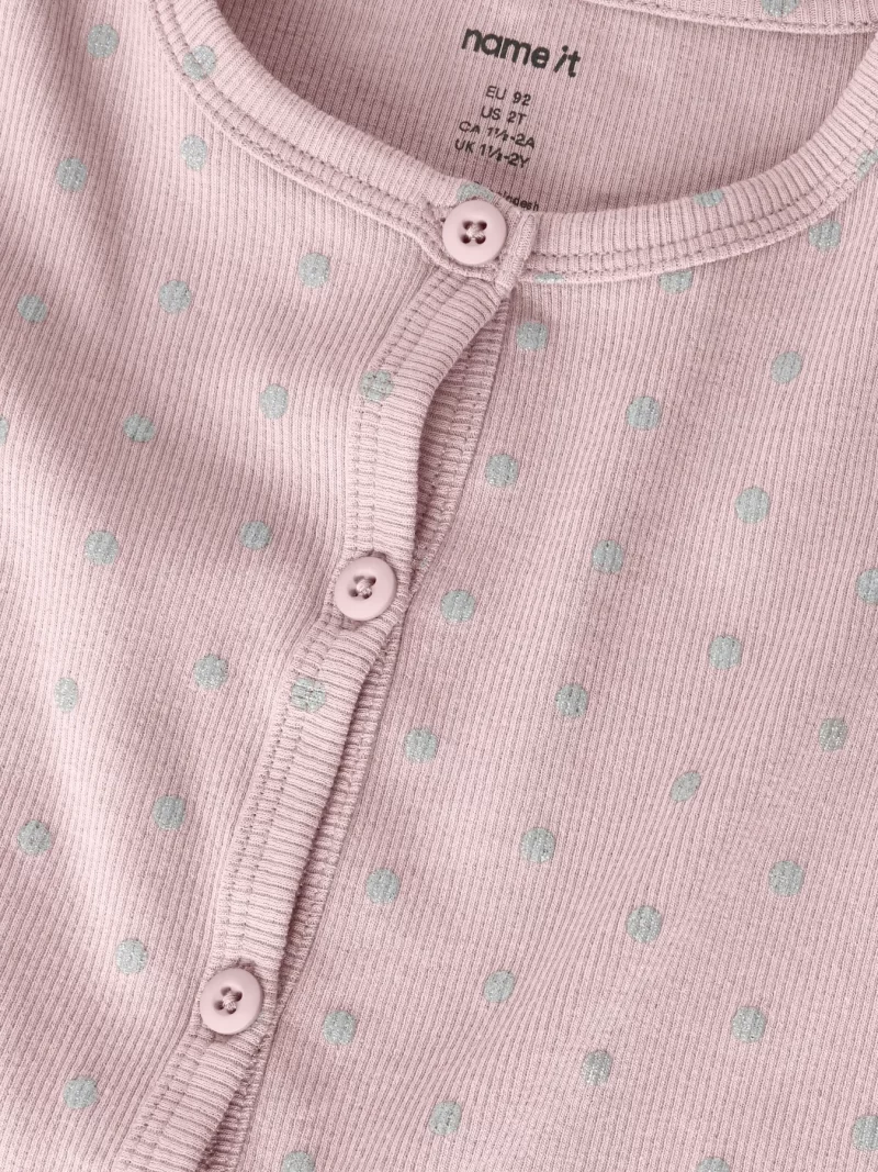 NAME IT NmfLona slim neuletakki ribbineule Silver Dots Violet Ice - Image 2