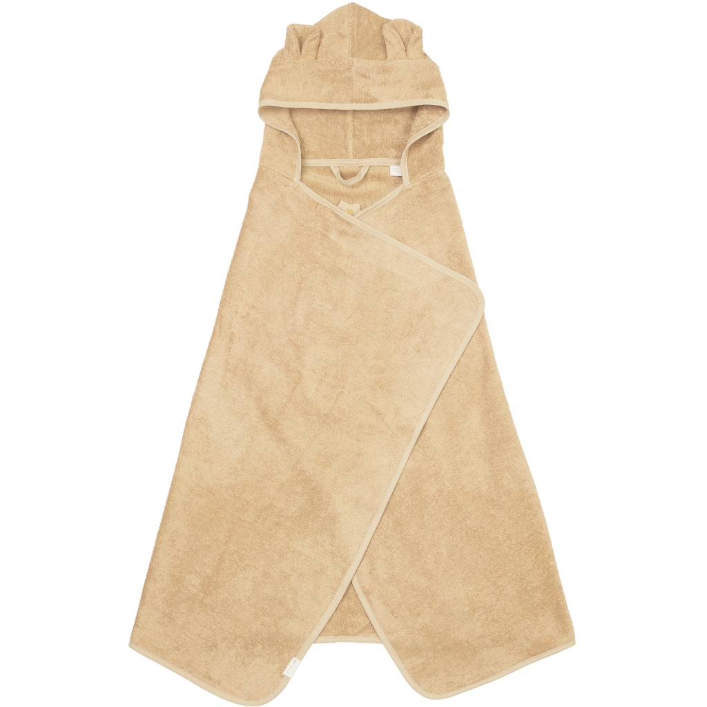FABELAB bunny hooded junior towel bamboo 70%, organic cotton 30% huppupyyhe yli 2-vuotiaille Wheat - Image 2