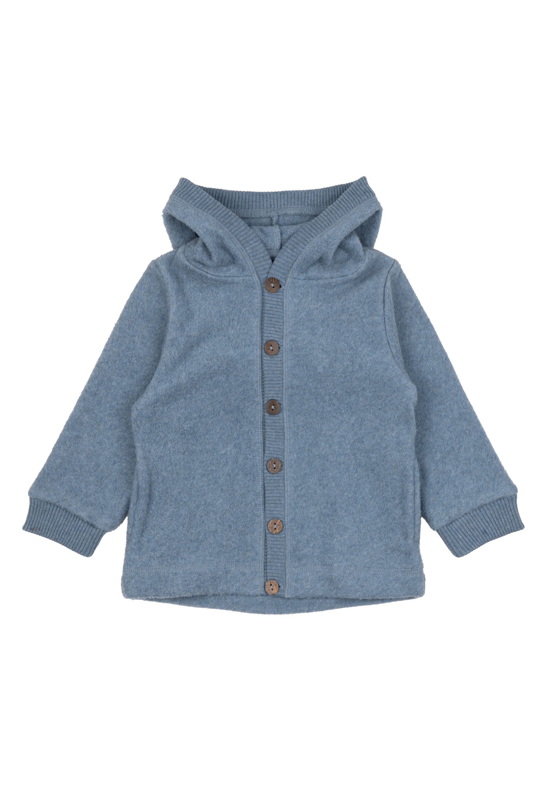 MIKK-LINE puuvilla fleecetakki brushed hengittävä Faded Denim Melange - Image 3