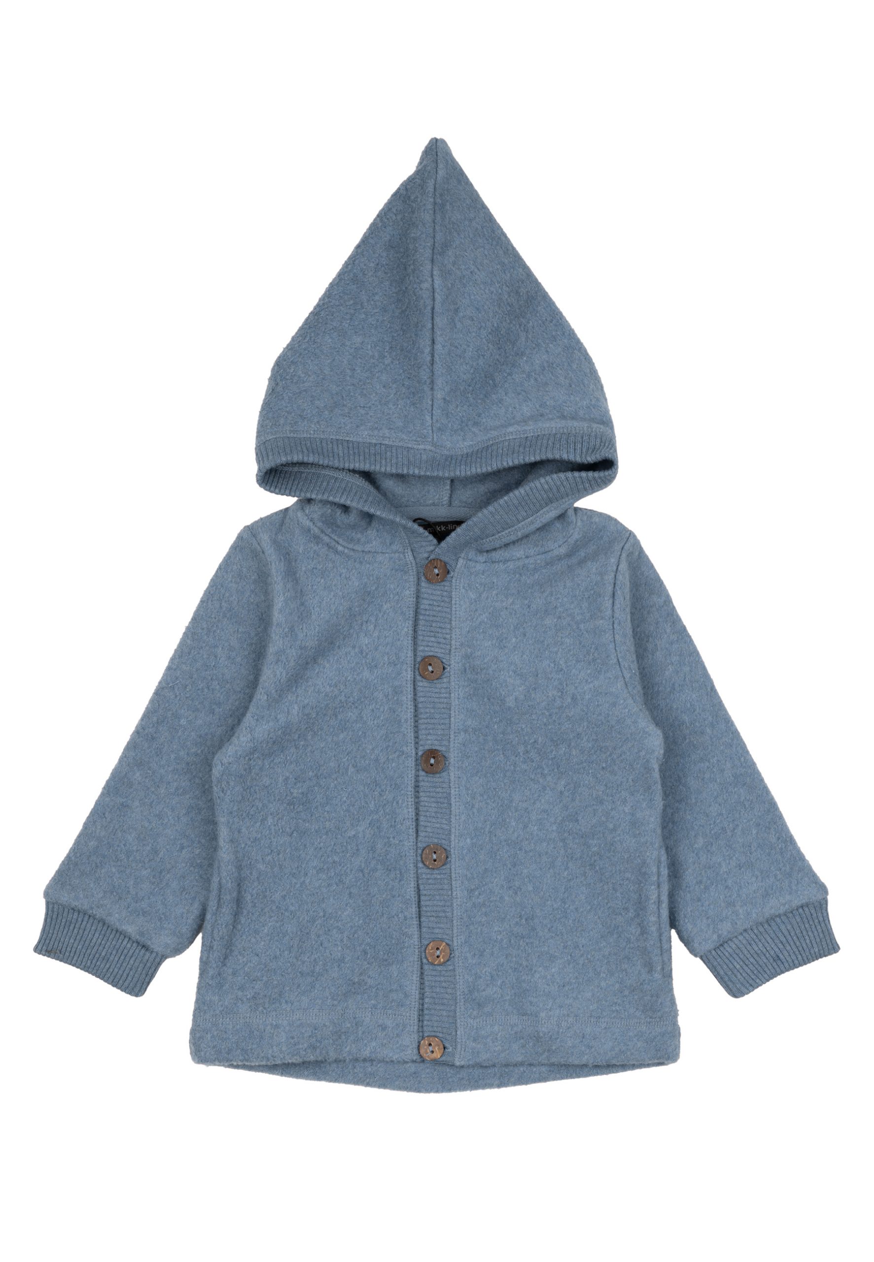 MIKK-LINE puuvilla fleecetakki brushed hengittävä Faded Denim Melange