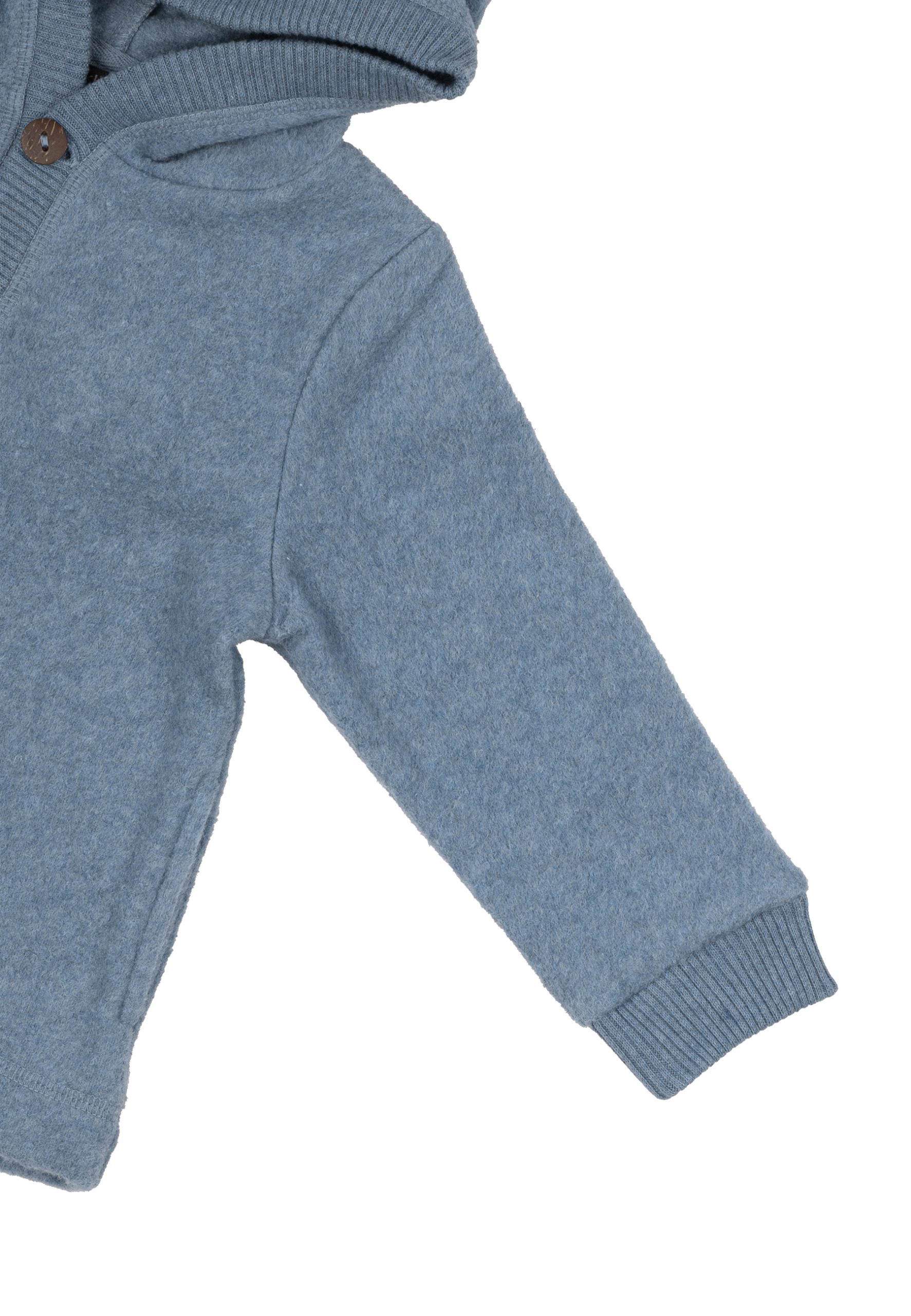 MIKK-LINE puuvilla fleecetakki brushed hengittävä Faded Denim Melange - Image 4