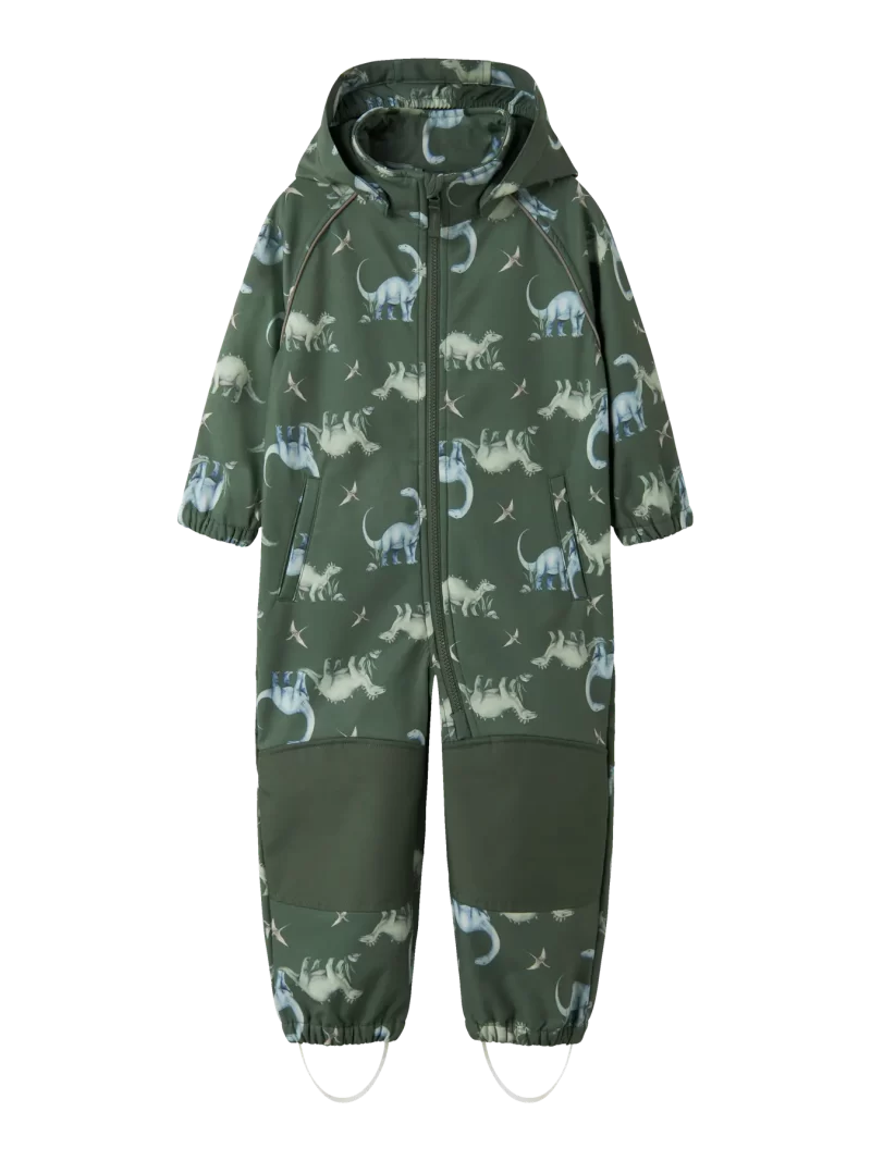 NAME IT NmmAlfa08 softshellhaalari softshellvälikausihaalari fleecevuorella dinosaurukset Jungle dino Green