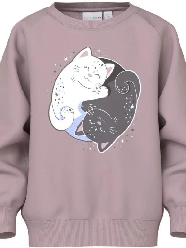 NAME IT NmfVenus collegepaita 100% puuvillaa Keepsake Lilac Yin Yang Cat