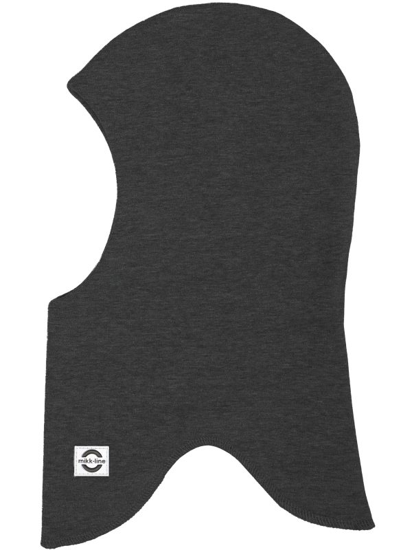 MIKK-LINE cotton fullface double kypärämyssy Dark Grey Melange