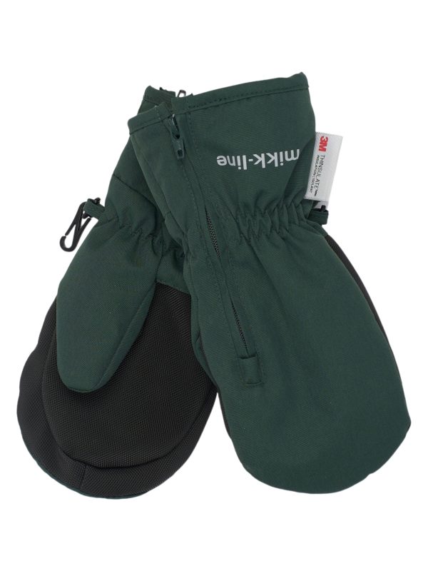 MIKK-LINE vedenpitävät toppahanskat vetoketjulla Darkest Sprouce