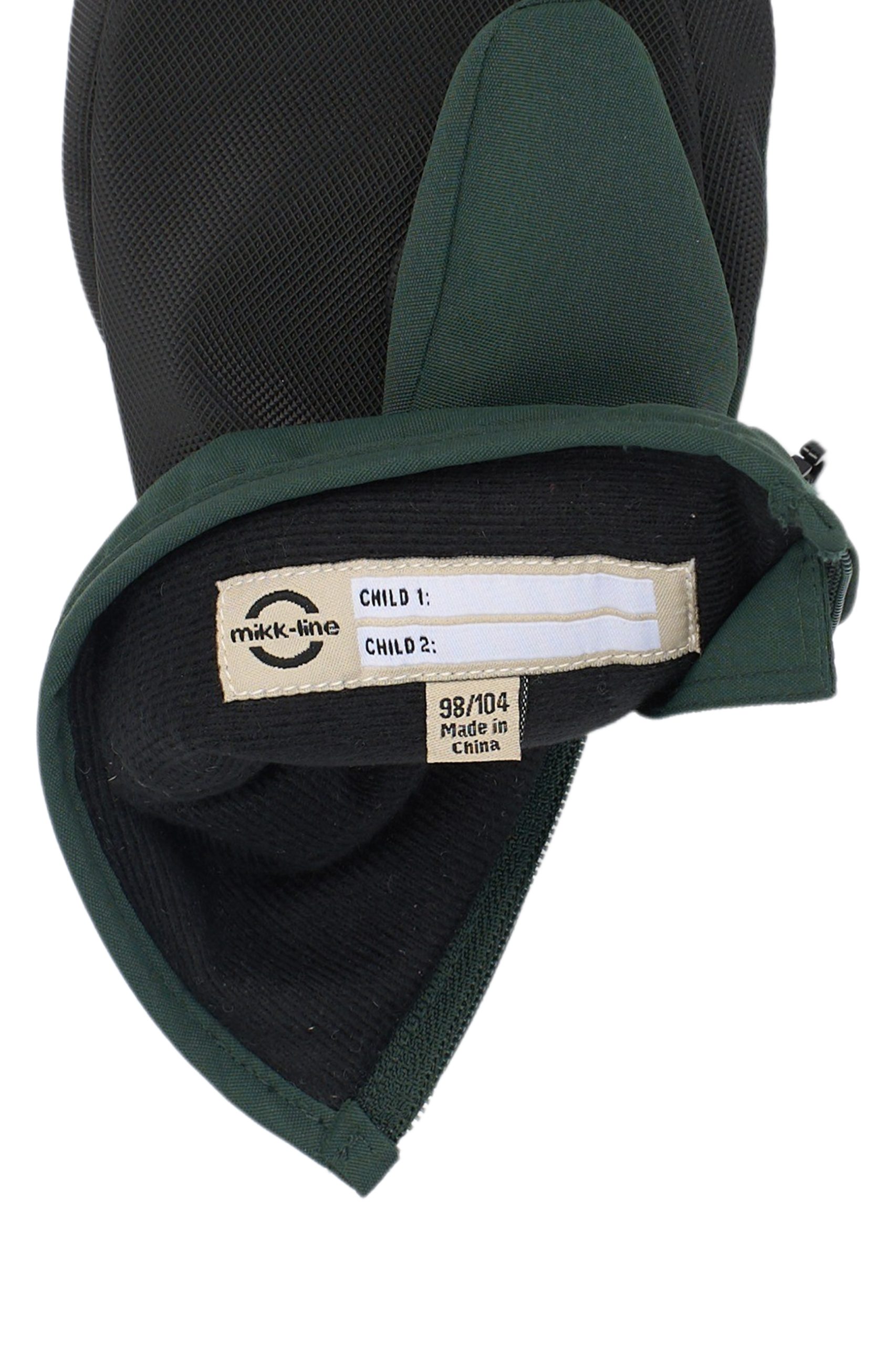 MIKK-LINE vedenpitävät talvihanskat toppahanskat vetoketjulla Darkest Sprouce - Image 2