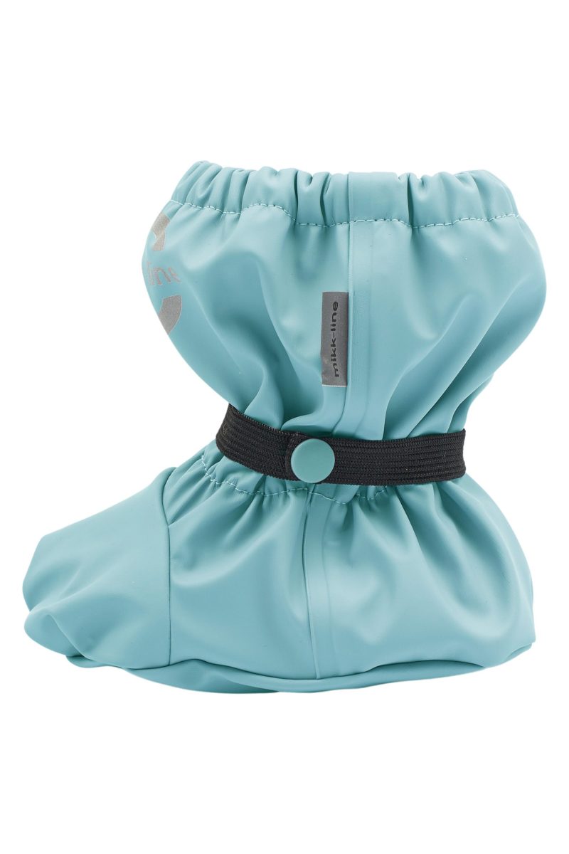MIKK-LINE PU rainfooties with fleece fleecevuorelliset kuratossut sadetossut kuratöppöset Stone Blue - Image 3