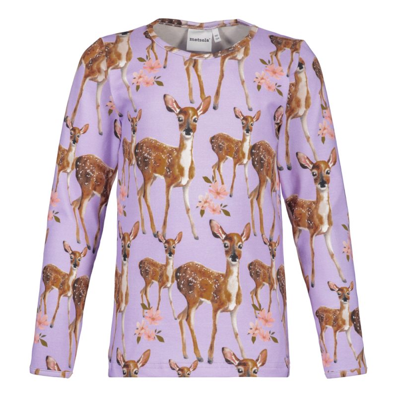 Cute Bambi shirt LS-icy lilac_Front