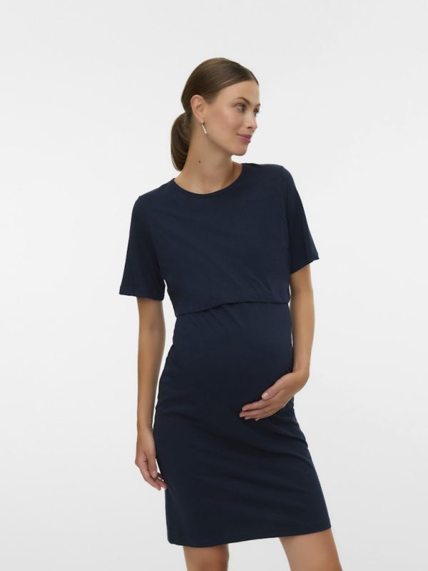 MAMALICIOUS MlMay June äitiysmekko imetysmekko Navy Blazer