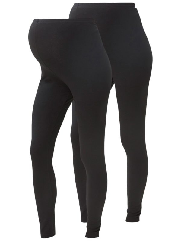 MAMALICIOUS MlLea 2-pack äitiysleggings Black