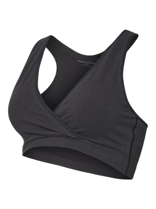 MAMALICIOUS MlCrossy cotton bra äitiysliivit imetysliivit Black