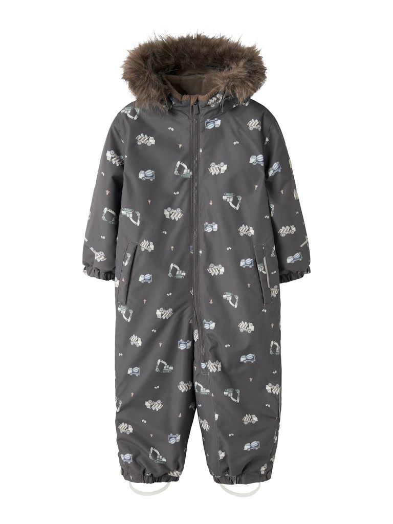 NAME IT NmmSnow10 talvihaalari toppahaalari työkoneet Blackened Pearl ENNAKKOTILAUS
