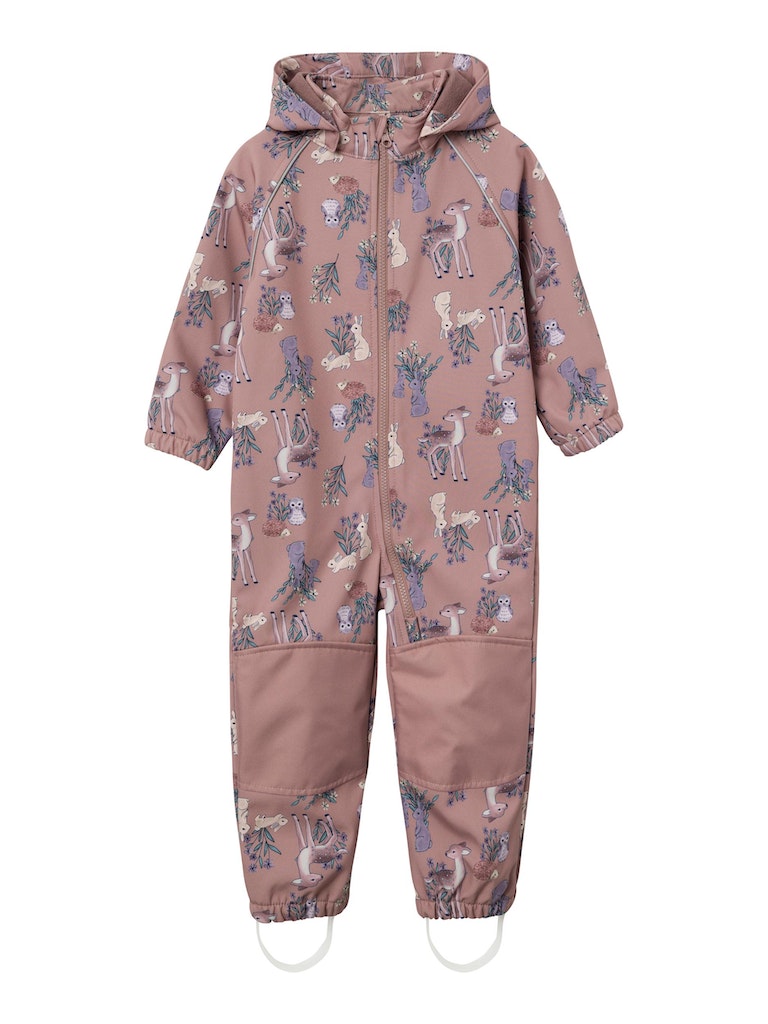 NAME IT NmfAlfa08 Rose Wood puput ja bambit softshellvälikausihaalari softshellvuorella 92, 98, 110, 116 koot Antler