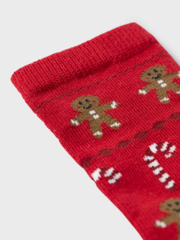 NAME IT NknpChristmas socks joulusukat Jester Red