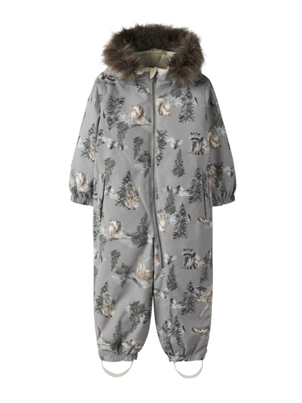 NAME IT NmnSnow10 talvihaalari toppahaalari Ultimate Grey Woodland ENNAKKOTILAUS