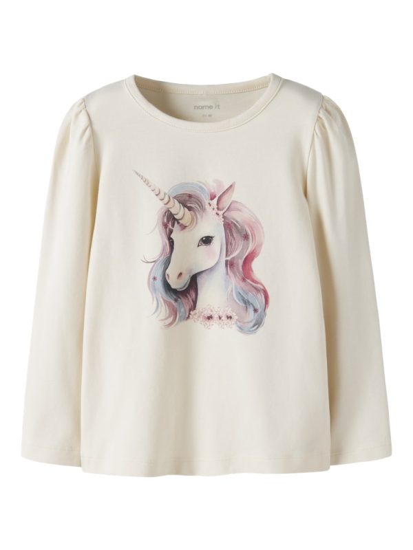 NAME IT NmfKimia unicorn yksisarvipaita Antique White