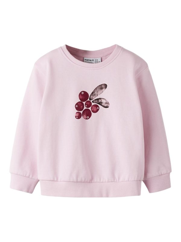 NAME IT NmfSissy collegepaita Parfait Pink Front Print