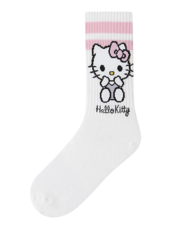NAME IT NkfAdissi Hello Kitty tennis sock sukat Bright White Begonia
