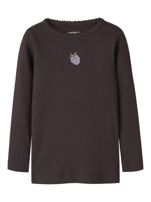 NAME IT NmfOnaya extra slim fit ribbipaita Chocolate Plum