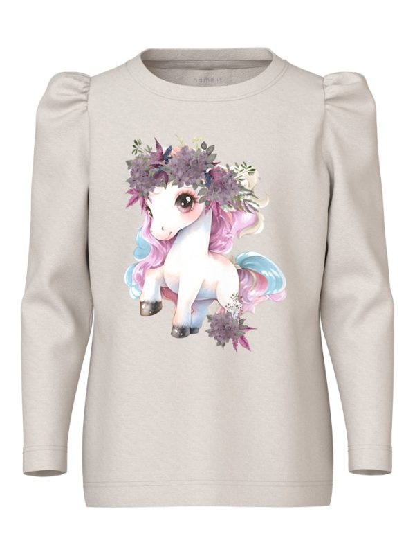 NAME IT NmfNaia lasten pitkähihainen paita Unicorn yksisarvinen Jet Stream