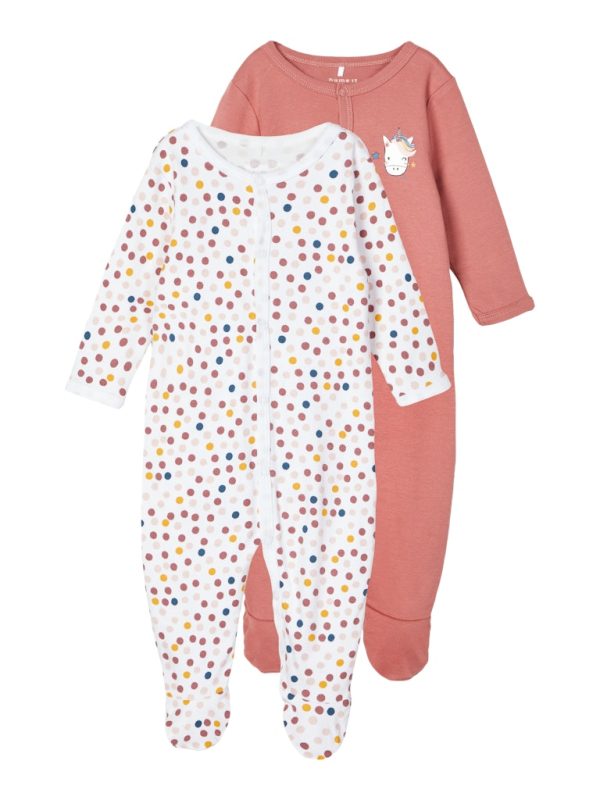 NAME IT NbfNightsuit 2-pack vauvan yöpuvut pyjamat Withered Rose