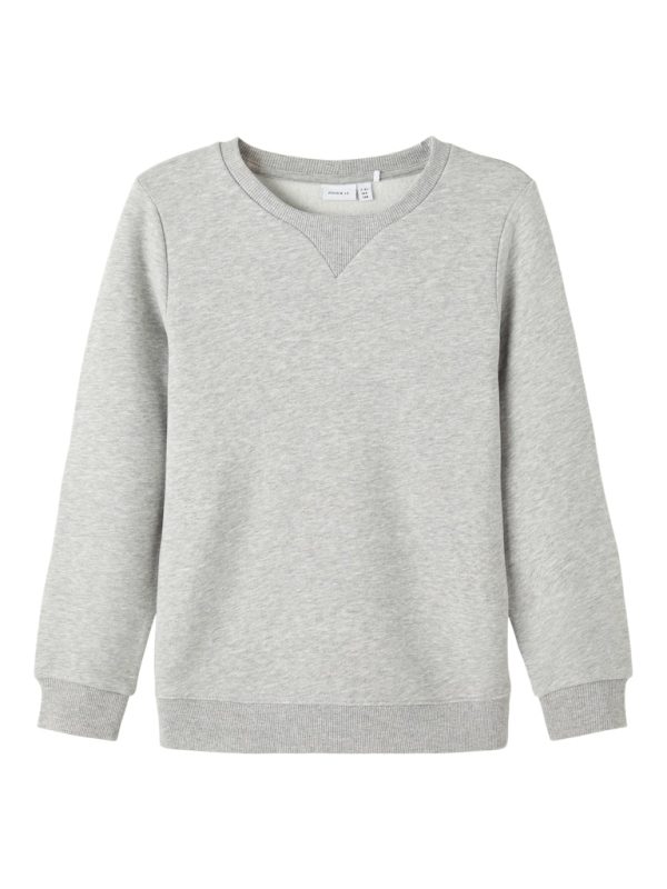 NAME IT NkmLeno lämpimämpi collegepaita Grey Melange (brushed inside)