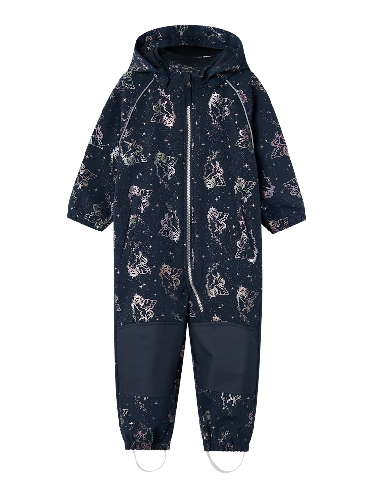 NAME IT NmfAlfa softshellvälikausihaalari fleecevuorella kimalletta yksisarviset Dark Sapphire Unicorn