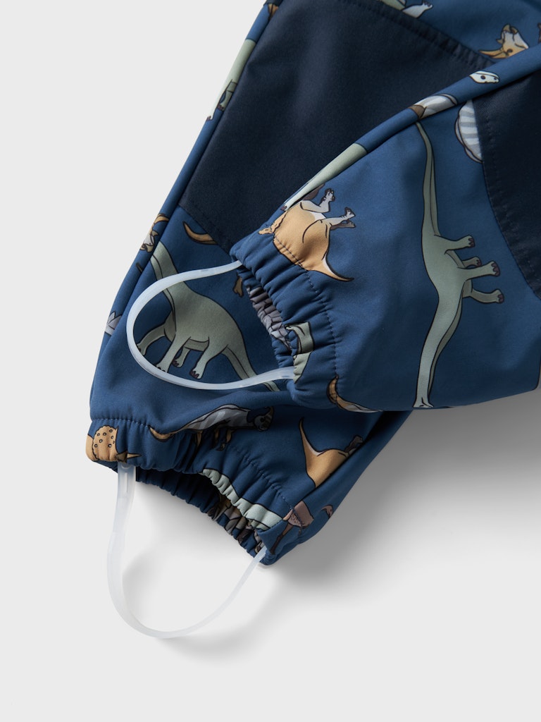 NAME IT NmmAlfa softshellvälikausihaalari fleecevuorella dinosaurukset Dark Denim Willitus - Image 2