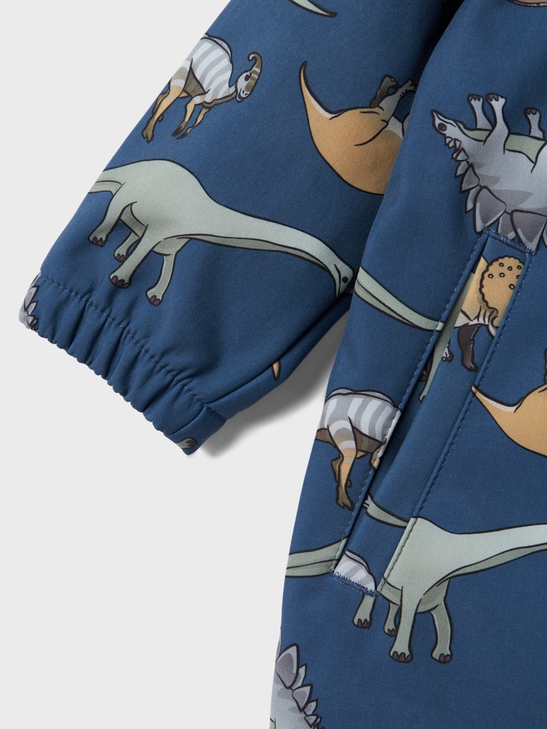 NAME IT NmmAlfa softshellvälikausihaalari fleecevuorella dinosaurukset Dark Denim Willitus - Image 4