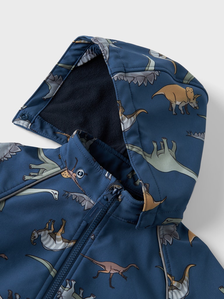 NAME IT NmmAlfa softshellvälikausihaalari fleecevuorella dinosaurukset Dark Denim Willitus - Image 5