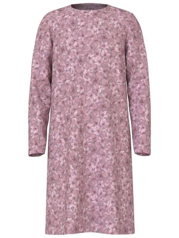 NAME IT NkfNightGown pyjama yömekko yöpuku Mauve Shadows Flower