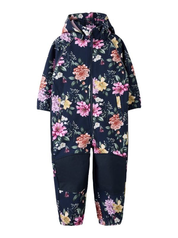NAME IT NmmAlfa08 softshellhaalari softshellvälikausihaalari Dark Sapphire Botanical Flower