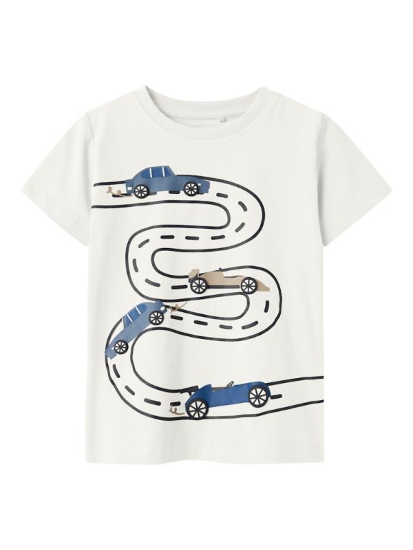 NAME IT NmmBoris autorata t-paita Cloud Dancer