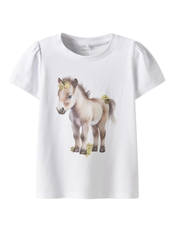 NAME IT NmfHani poni t-paita Bright White