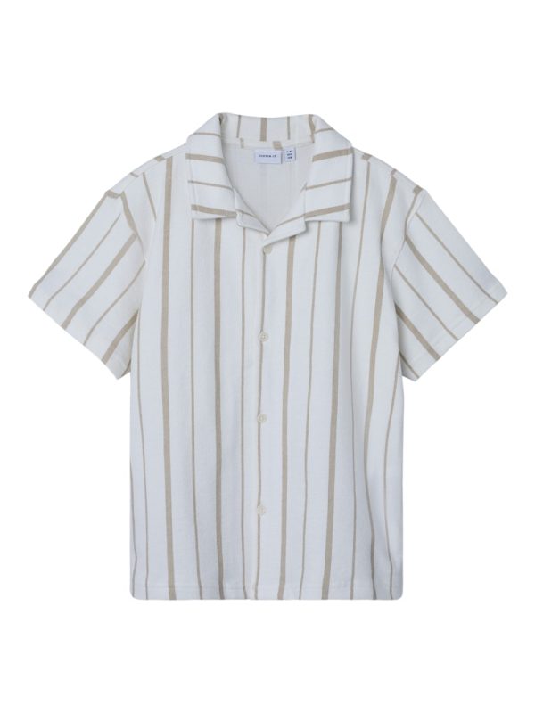 NAME IT NkmFigaro lyhythihainen kauluspaita Jet Stream Peyote 100% luomupuuvillaa