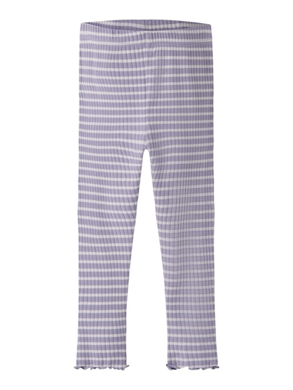 NAME IT NmfVemma ribbileggings Lavender Gray Lilac Marble Stripe