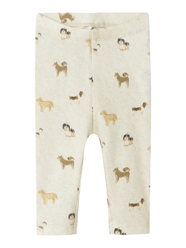 NAME IT NbmBark vauvan leggings long john koirat Peyote Melange - 86