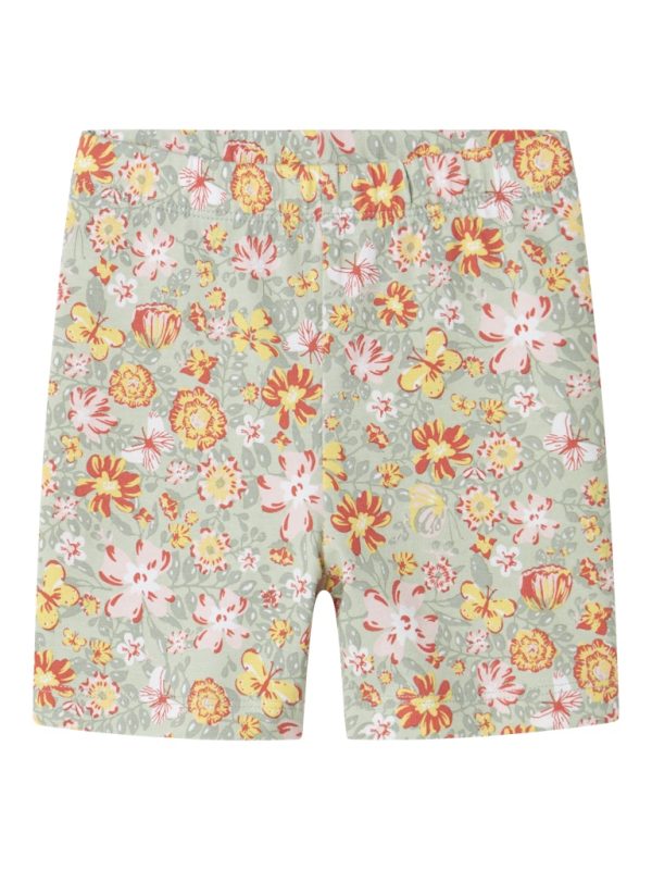 NAME IT NmfVayo short leggings biker shorts shortsit Aqua Gray Yellow Flower
