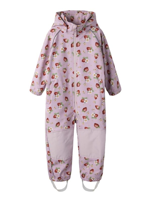 NAME IT NmfAlfa softshellvälikausihaalari softshellhaalari fleecevuorella Keepsake Lilac Strawberry
