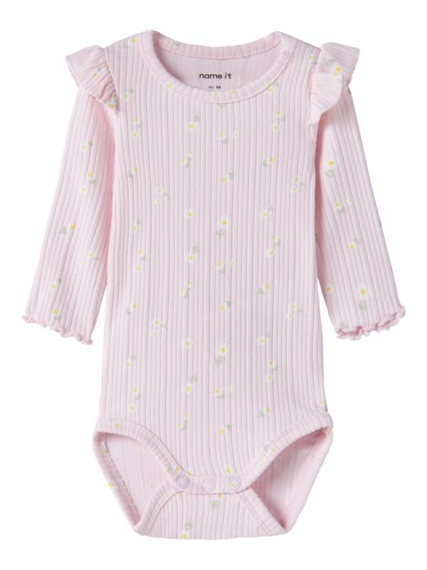 NAME IT NbfJelly ribbibody frillat kukat Cradle Pink - 86