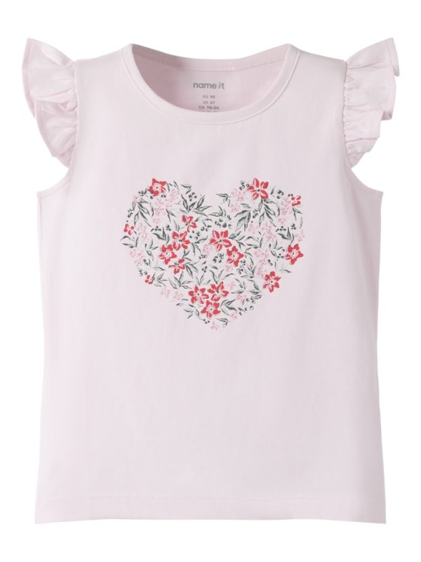 NAME IT NmfVayana frilla t-paita Cradle Pink Red Flowers