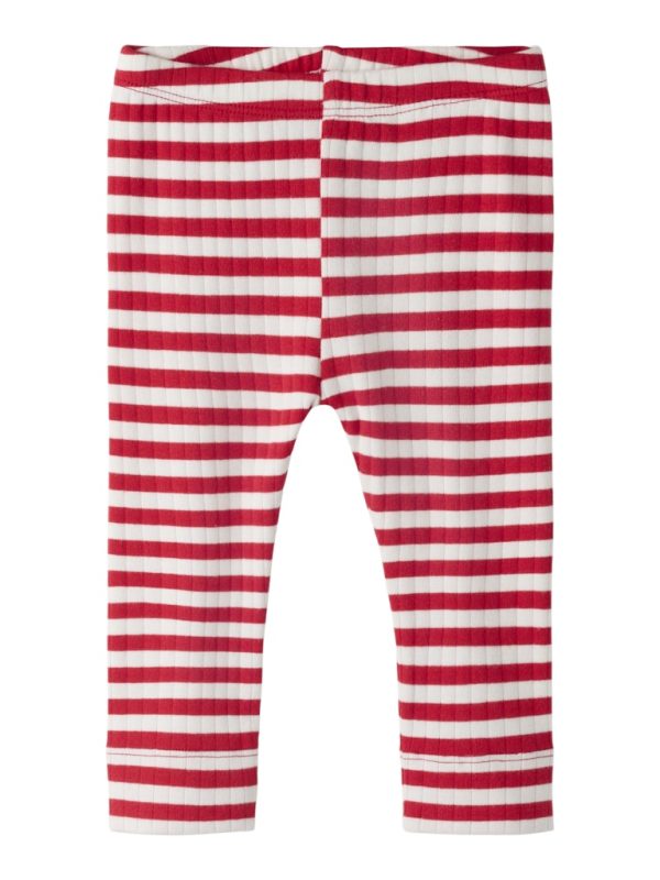 NAME IT NbfDena slim ribbileggings Racing Red Cloud Dancer TULOSSA LÄHIPÄIVINÄ