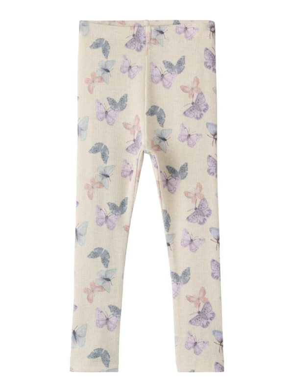 NAME IT NmfFilua extra slim fit perhoset ribbileggings Peyote Melange - 116