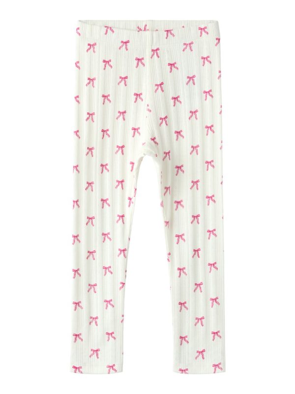 NAME IT NmfFriTanny slim leggings rusetit Cloud Dancer Bow