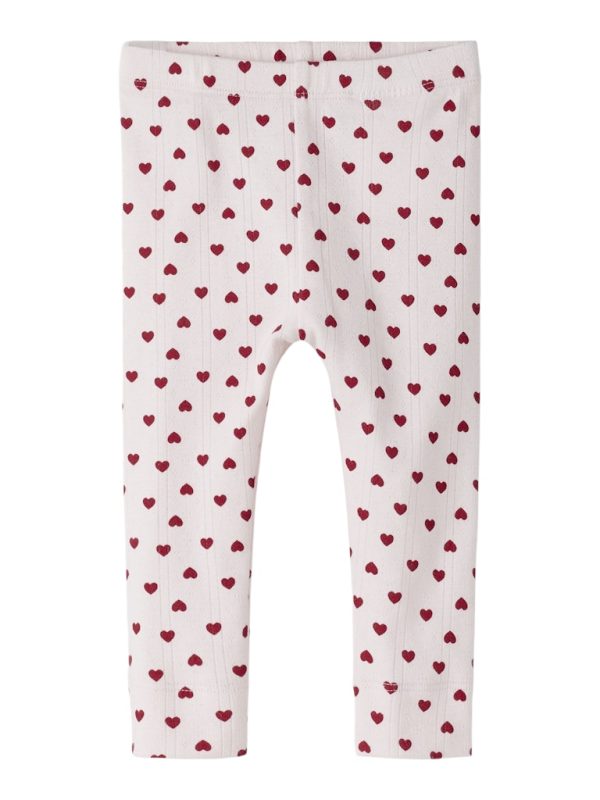 NAME IT NbfHilary slim vauvan leggings hearts Mauve Morn