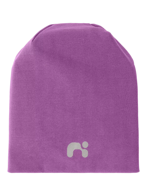 NAME IT NmnMoppy Beanie Drop pipo syksyyn heijastava kuvio edessä Iris Orchid