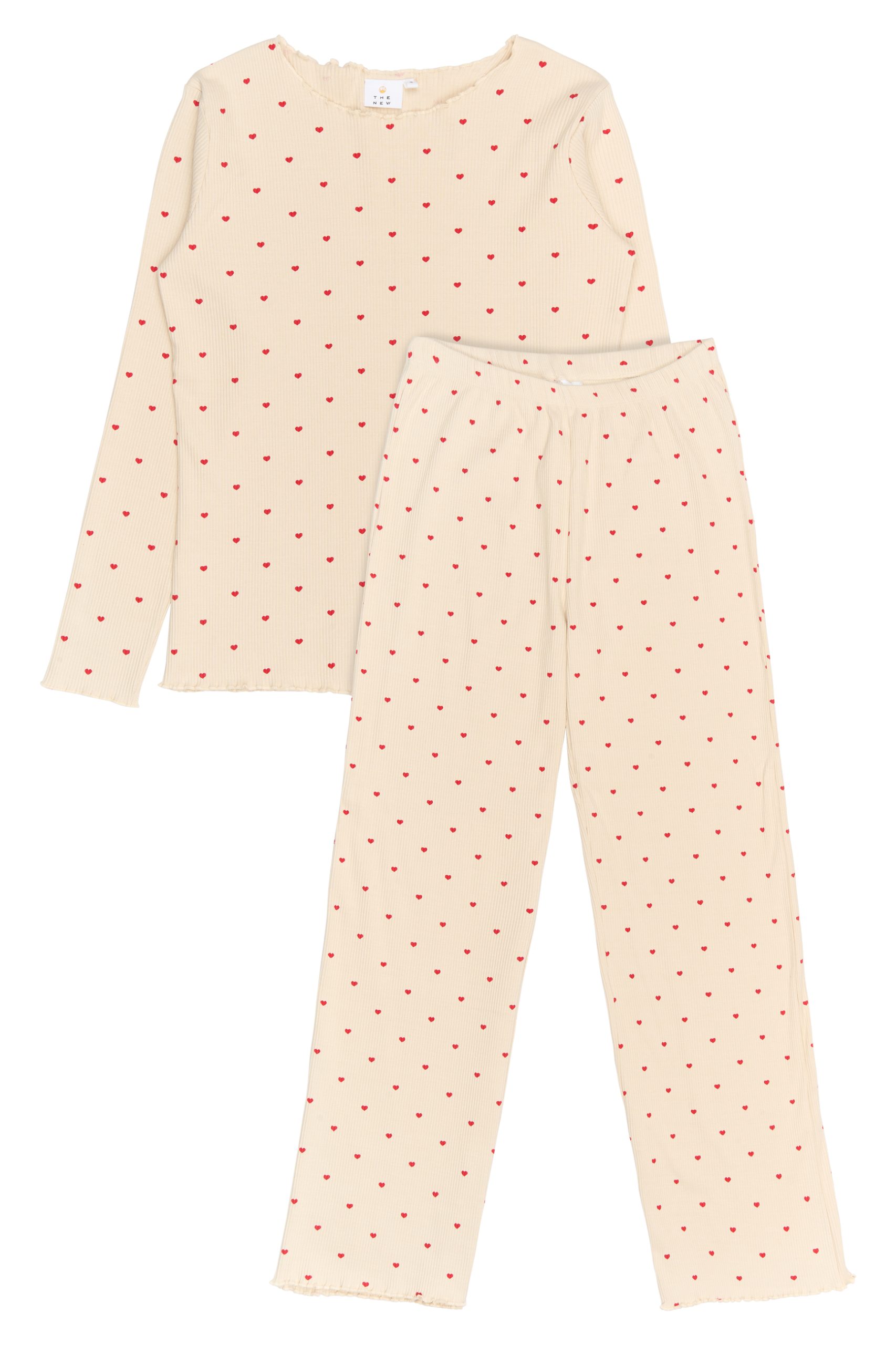 The NEW holiday heart rib night set ribbipyjama aikuisten koko sydämet - Image 10