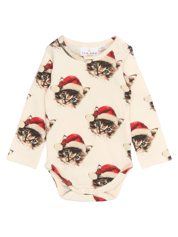 THE NEW kissa ribbibody slim fit Gardenia Cat