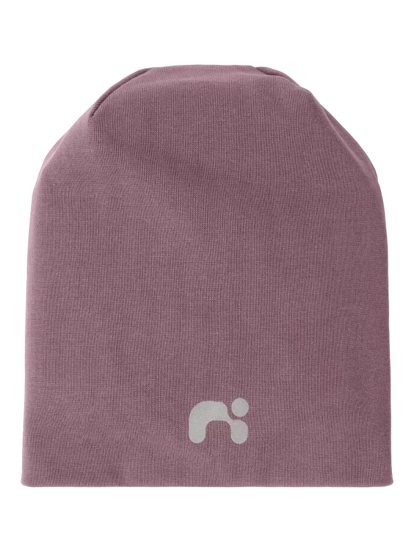 NAME IT NmnMoppy Beanie Drop pipo syksyyn heijastava kuvio edessä Grape Shake